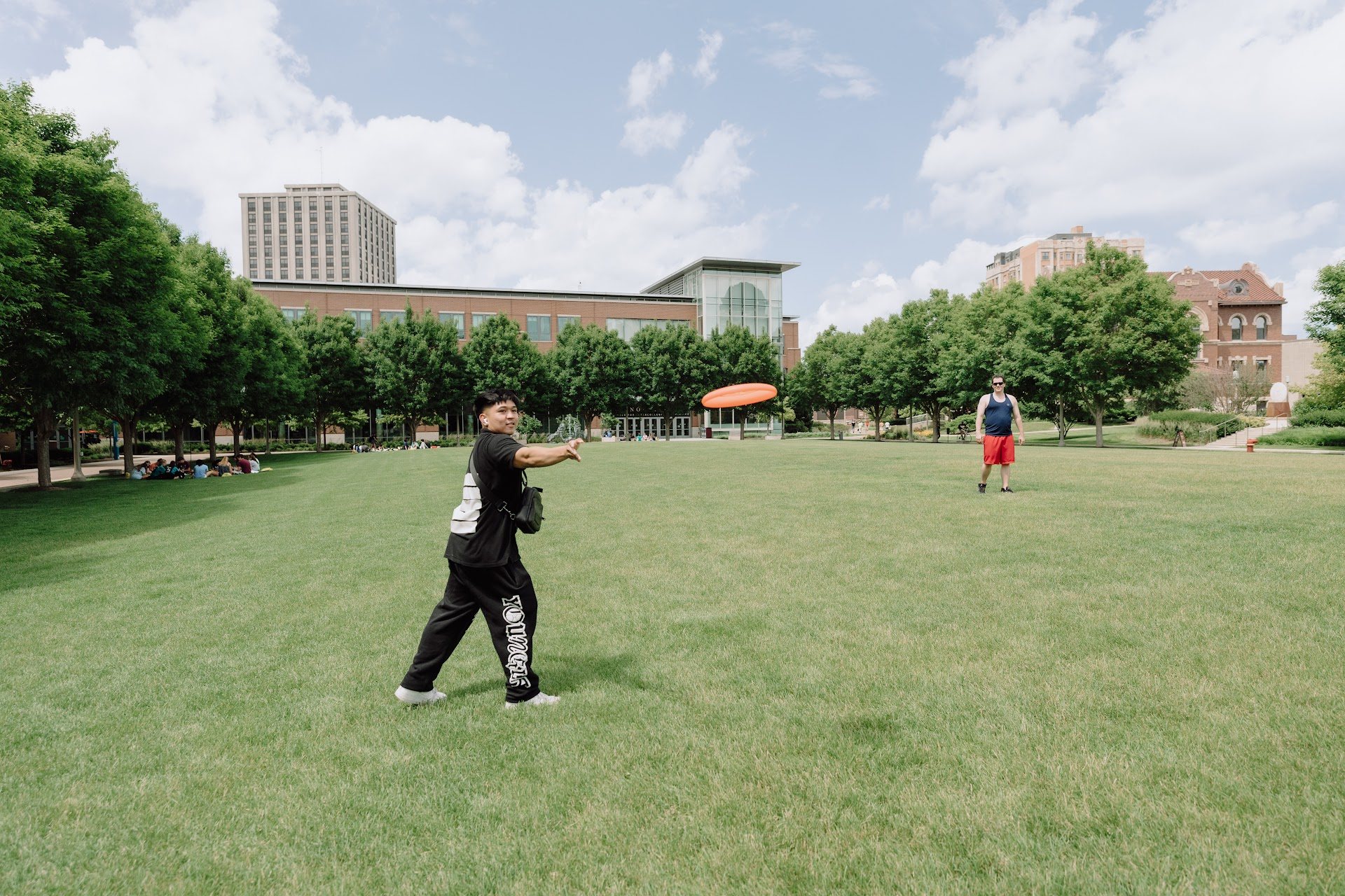 Frisbee on the West Quad