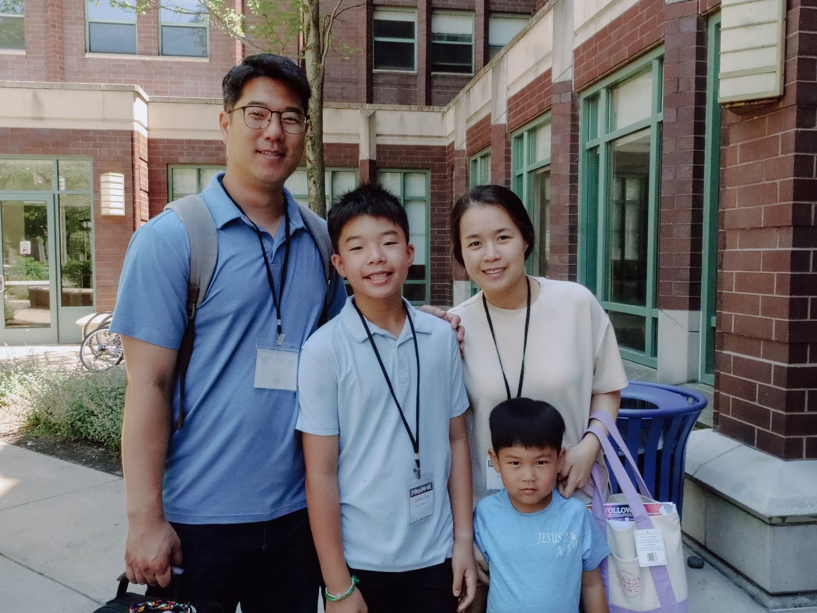 A family at the conference
